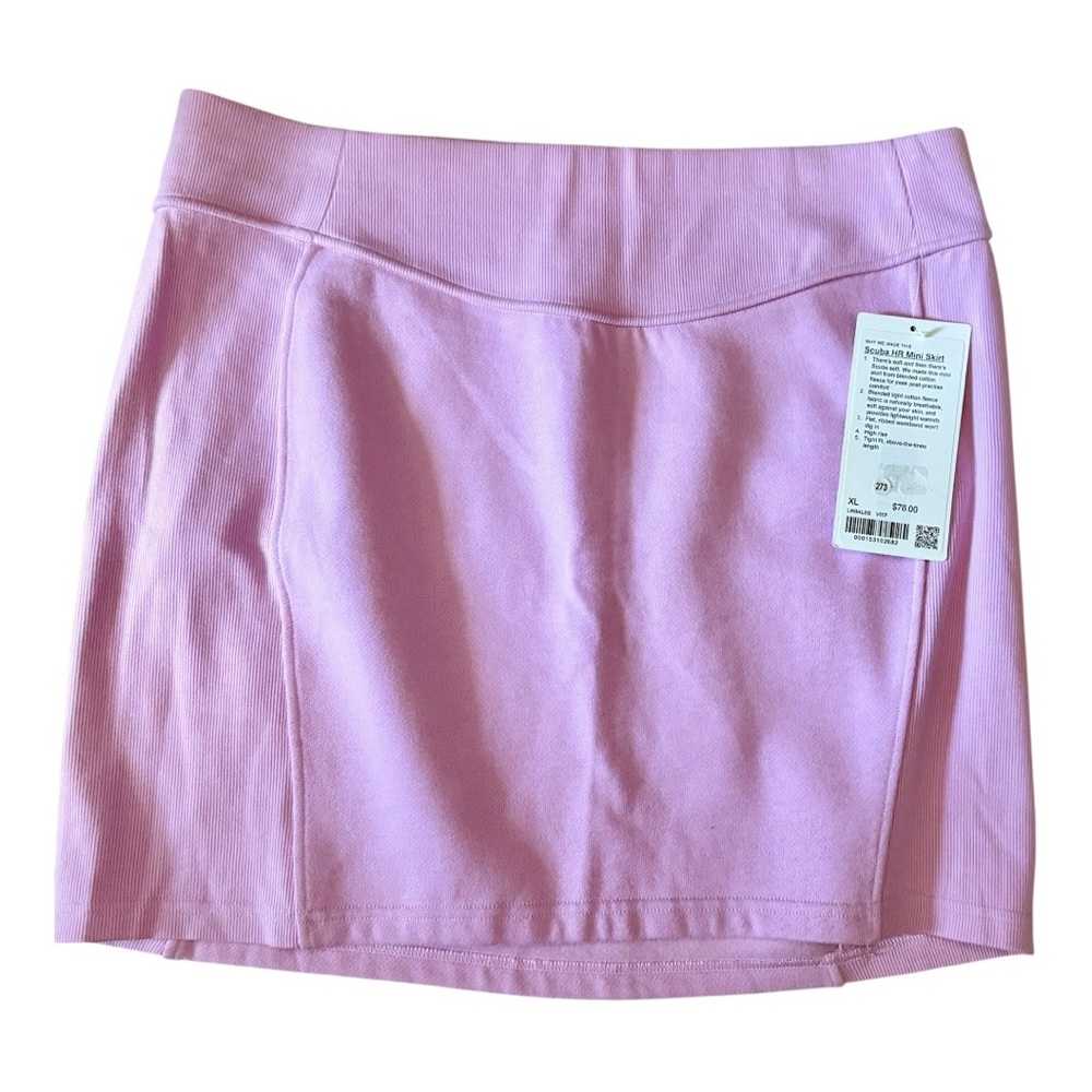 NWT Lululemon HR Scuba mini skirt women’s size XL - Pink